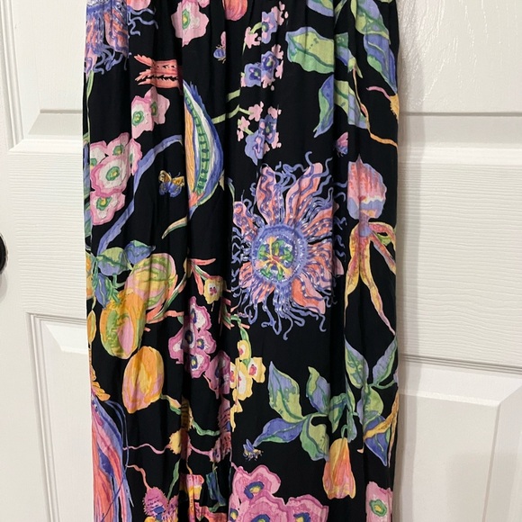 Banjanan Hannah Dress Large Eden Garden Black Print Viscose Maxi $400 - Picture 9 of 12